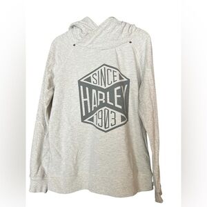 Harley-Davidson Men’s  Light Gray Double Hooded Hoodie Size XL